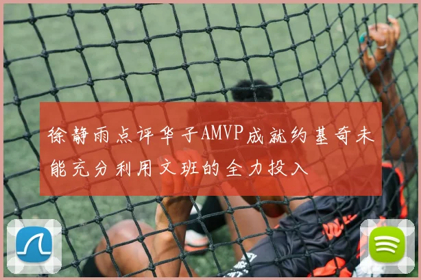 徐静雨点评华子AMVP成就约基奇未能充分利用文班的全力投入